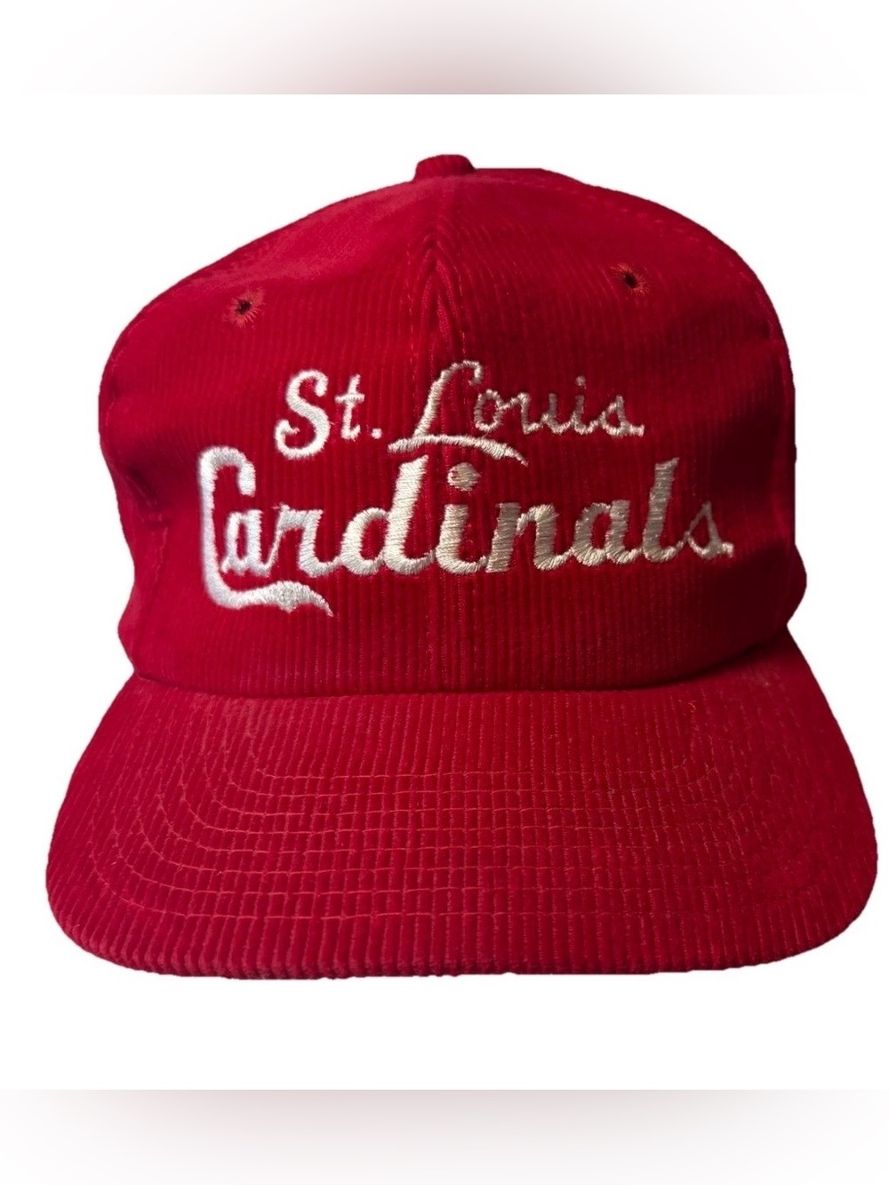 St Louis Cardinals Vintage Corduroy Script SnapBack Hat.